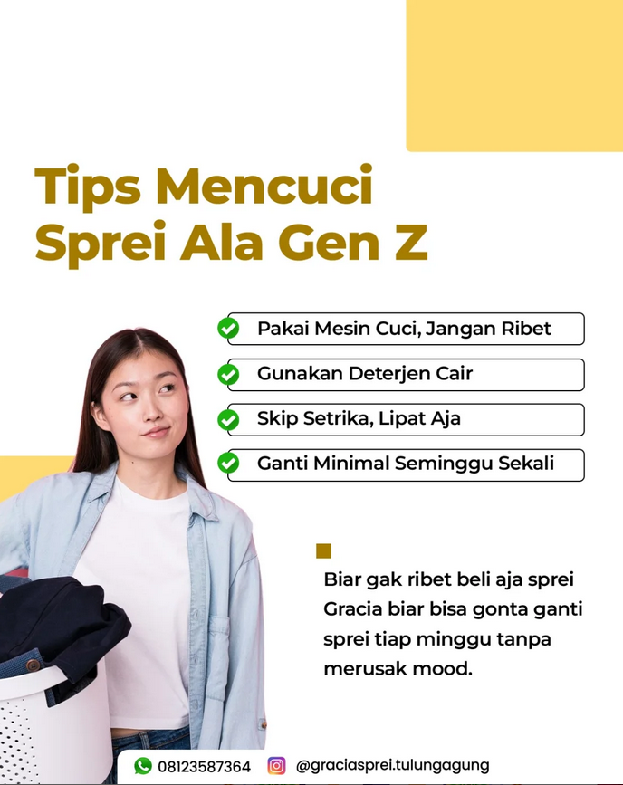 <p>Mau sprei tetap awet dan nyaman dipakai? Yuk ik